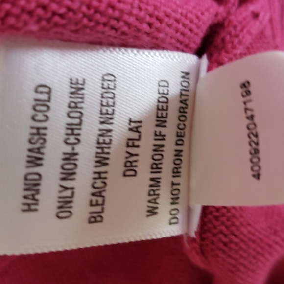 ELLE Magenta Button Cardigan with Sequins, Size: Small - Picture 15 of 15